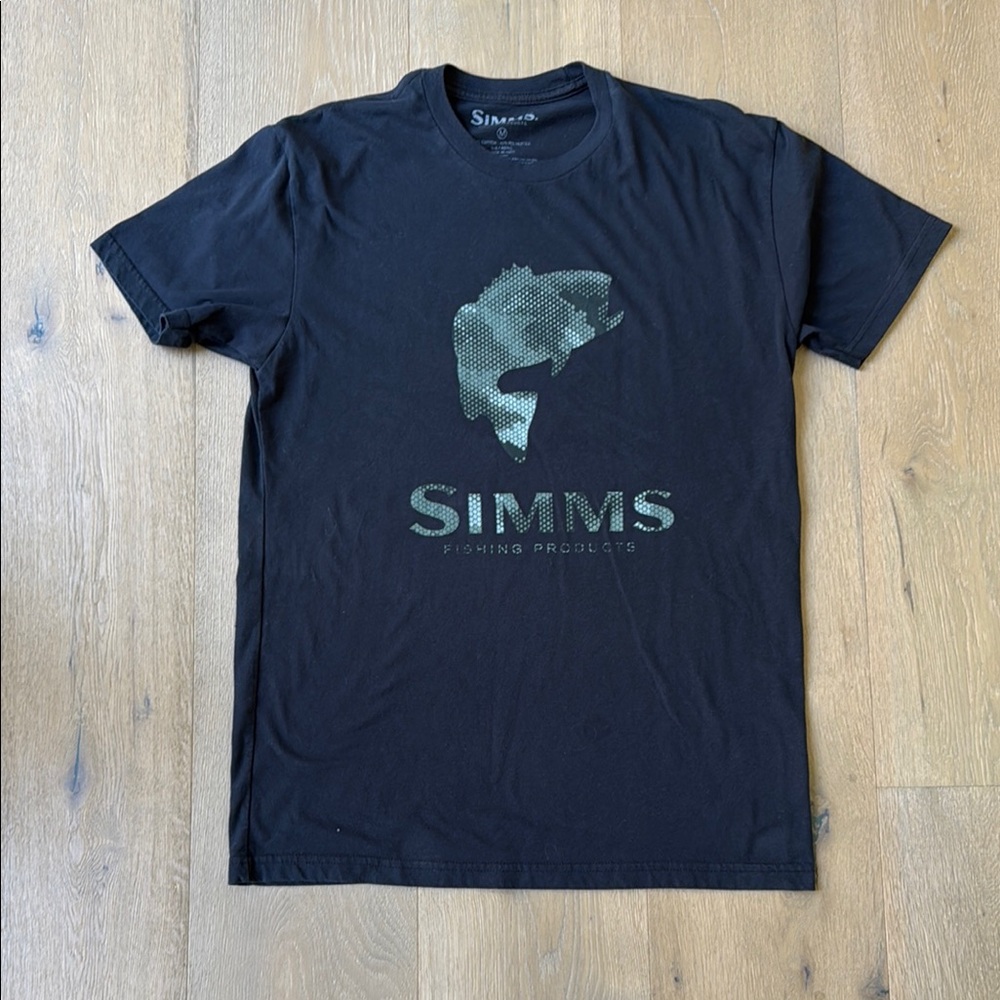 Simms Black Short Sleeve Tee